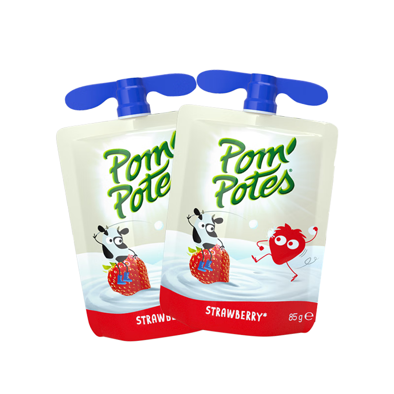 �����֣�POM'POTES���������� �������ڳ��¶�ͯ���� ������ʳ 0ɫ��ˮ������ ��ݮ��ζ85g*2��