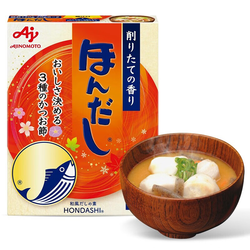 味之素日本鲣鱼粉木鱼素海鲜调味料120g干贝料火锅关东煮 鲣鱼木鱼精海鲜调味料120g 现货速发