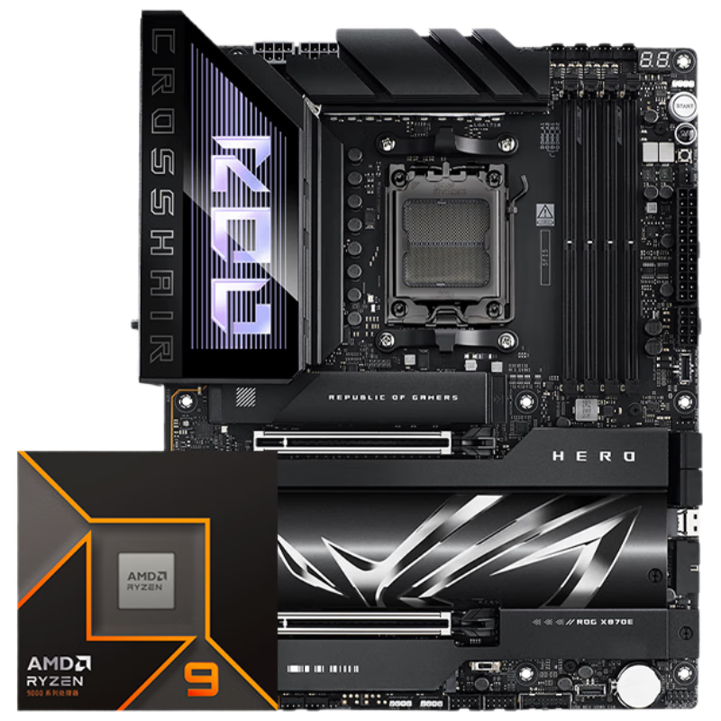 AMD ���� R7 9800X3D �� ��˶ ROG CROSSHAIR X870E HERO ���� CPU ��װ 7760.01Ԫ