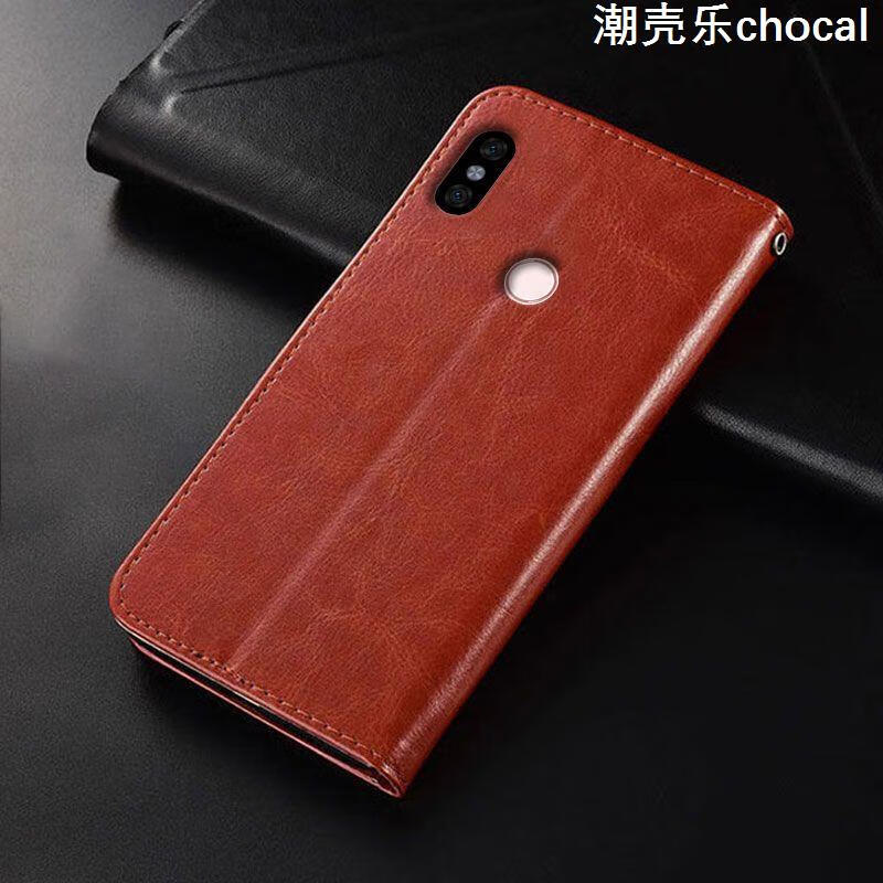 萌玐适用于红米note5手机壳MEE7S翻盖皮套MET7S插卡Redmi note5保护套 钱包款-咖啡色+赠送挂绳 红米note5