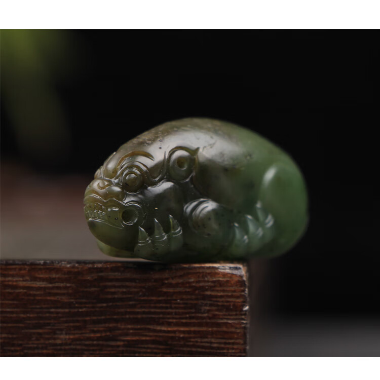 梵峙和田玉新疆籽料碧玉貔貅挂件守护吊坠玉坠把件 默认