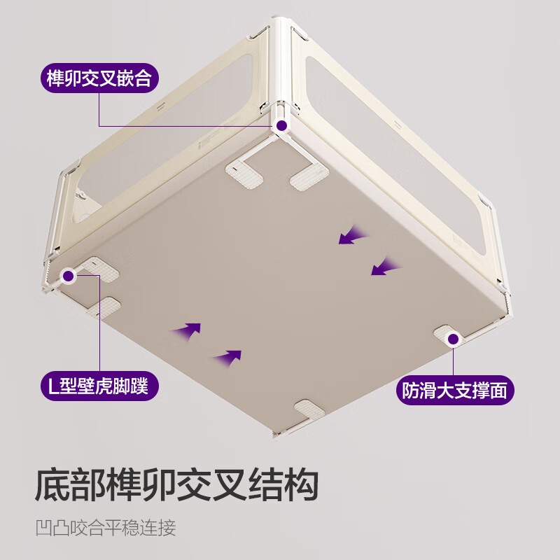 新安怡飞利浦床围栏婴儿床护栏挡板宝宝床边防摔三面拼接防夹防掉床围挡 【无缝三面装】 1.8米+2.0米*2
