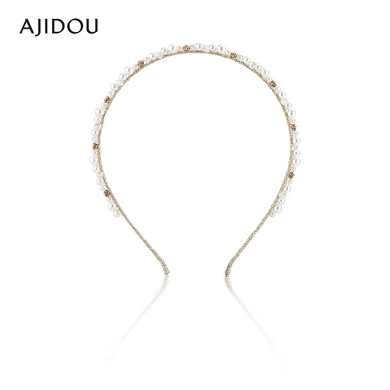 AJIDOU阿吉豆头箍女款简约精致时尚细发箍日常百搭生日新年礼物送女友 白色 1个