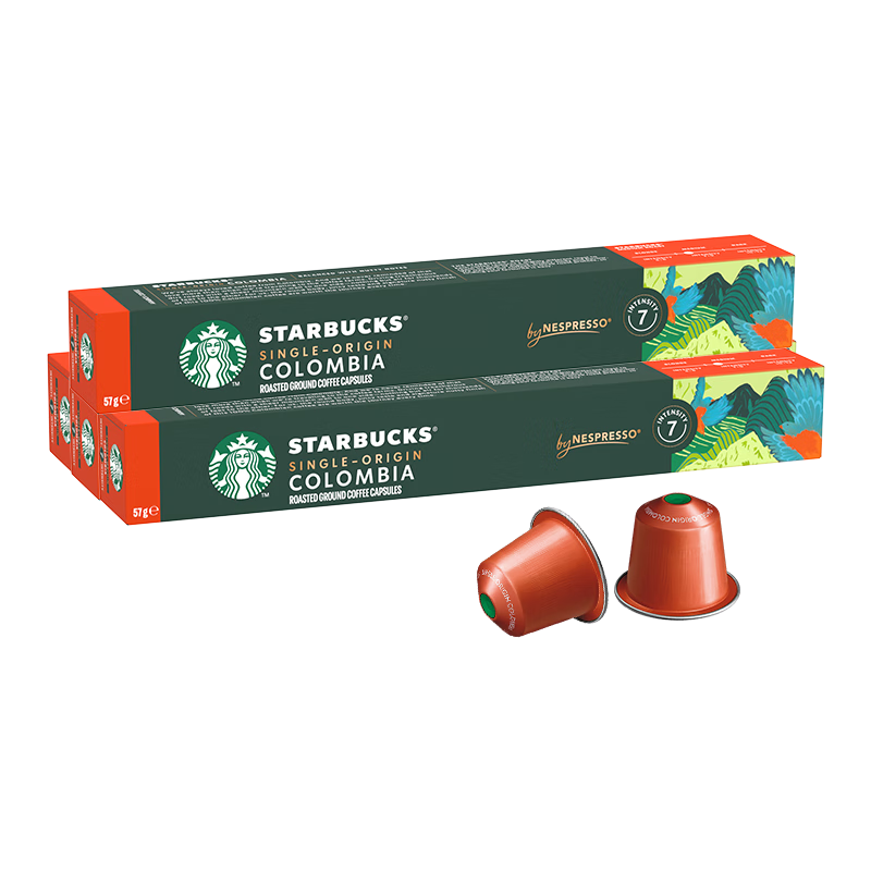星巴克（Starbucks） 【進口咖啡】Nespresso膠囊咖啡美式濃縮黑咖啡多口味可選 【大眾口味】特選綜合+哥倫比亞+輕度 26年3月