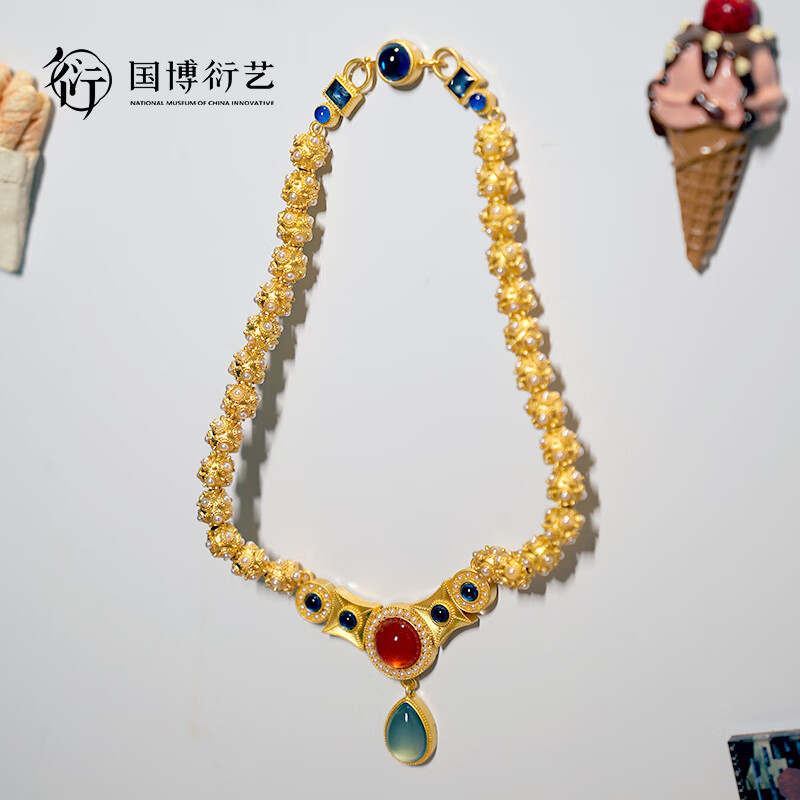 中国国家博物馆李静训AR项链冰箱贴两用国博文创创意礼品送朋友生日礼物 李静训项链冰箱贴