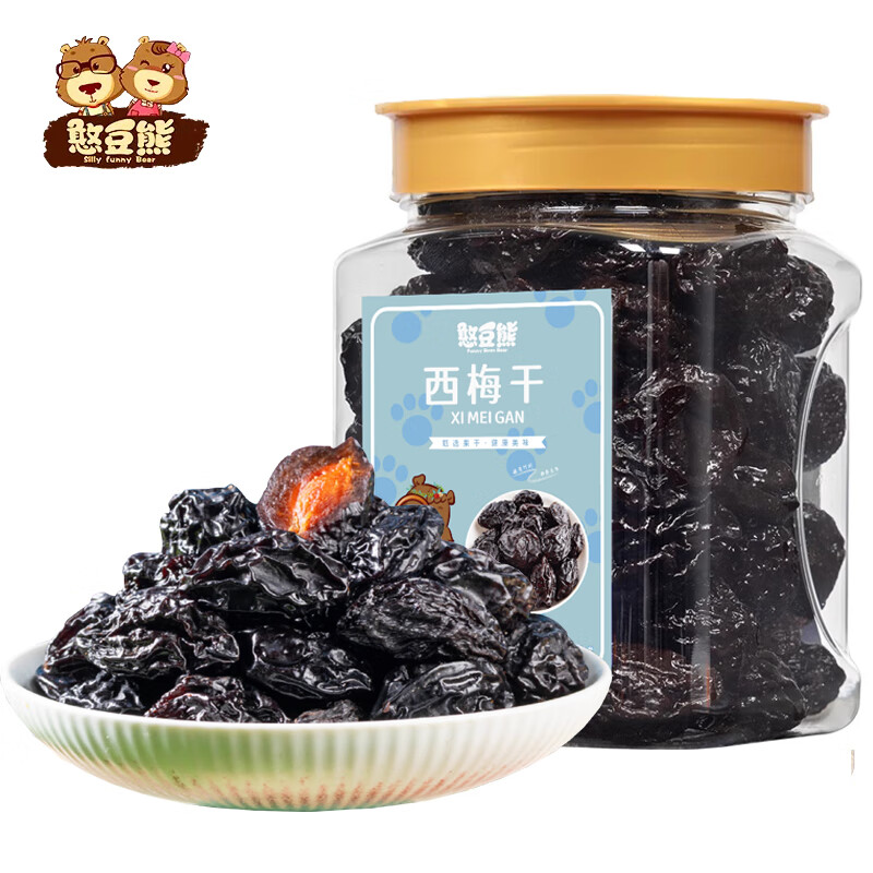 憨豆熊西梅干418g 无添加梅子蜜饯果干办公室孕妇零食小吃