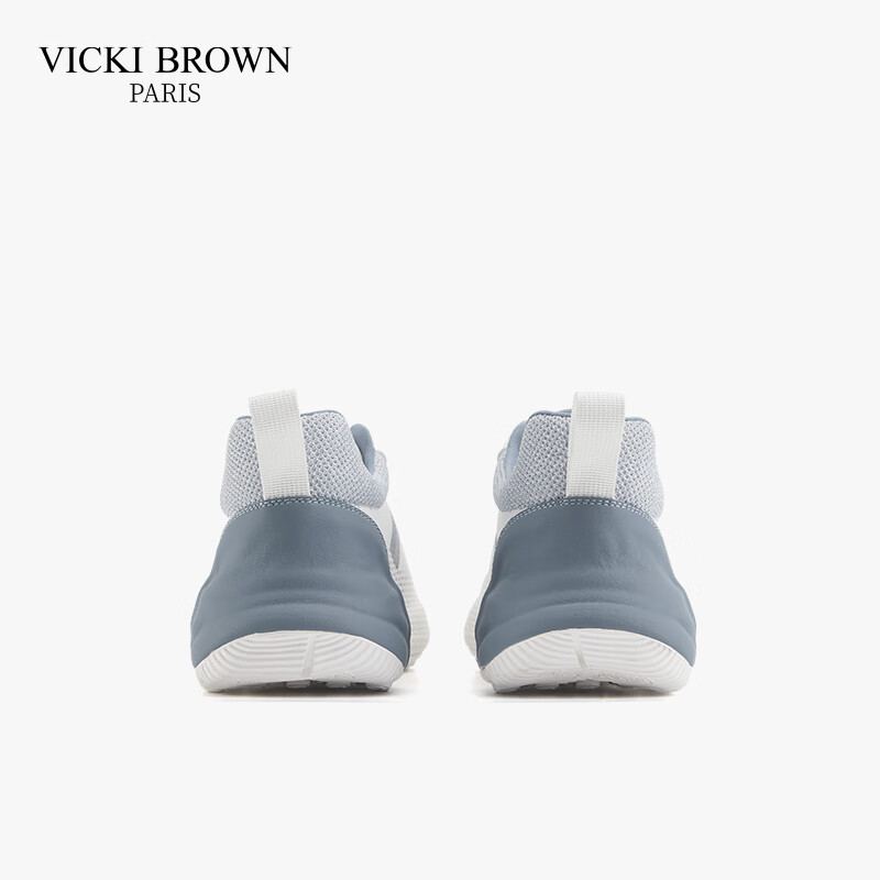 未毕(VICKI BROWN)法国品牌VB男鞋【法奢系列】舒适透气网面鞋户外防滑包底老爹鞋男 白蓝 44