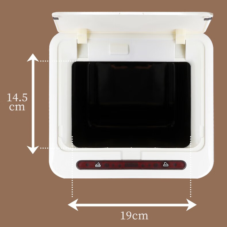 洁普欧不锈钢智能感应垃圾桶带盖大容量客厅厨房卫生间带垃圾娄 经典黑(内桶15L)