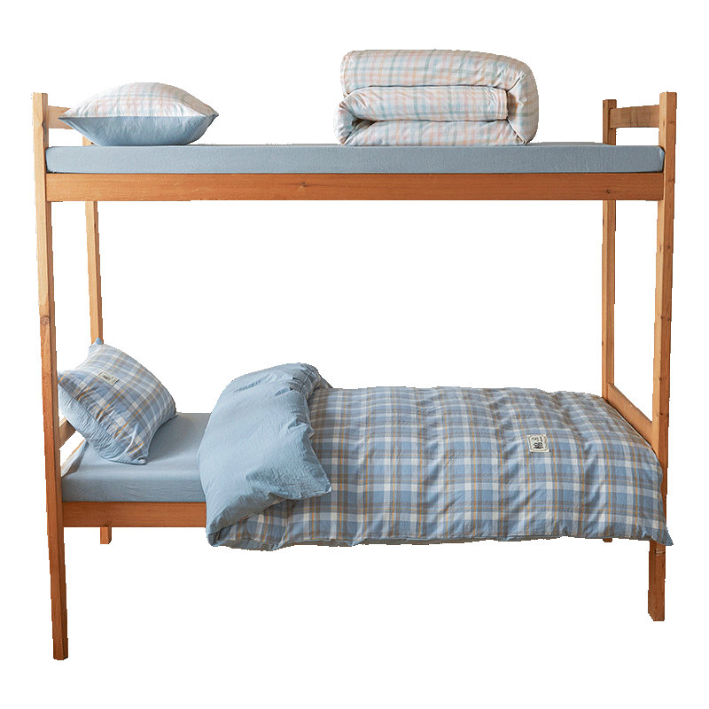 名创优品（MINISO）全棉三件套纯棉学生宿舍0.9米床上六件套被子褥子被褥全套一整套