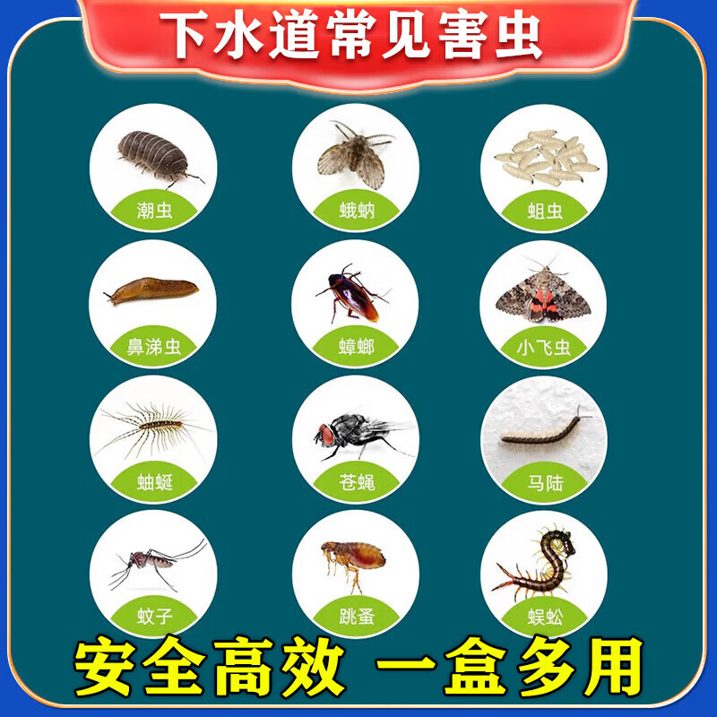 家用厕所去小飞虫杀虫剂蛾蠓神器卫生间室内无毒灭蚊蝇神器诱捕器 买5送3【持效驱虫90天】