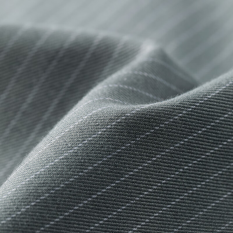 雅戈尔（YOUNGOR）2025秋冬季长袖衬衫男棉混纺面料羊毛绒内胆保暖衬衫温暖舒适 灰色条纹VLBN119702DJA 39 （170/88A）