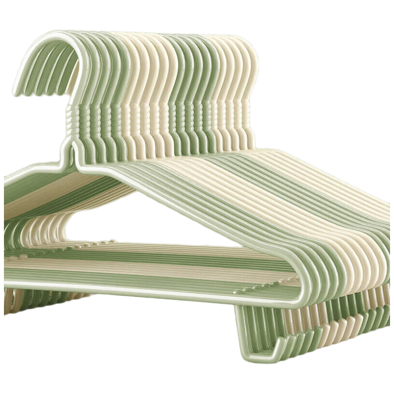 百草园衣架无痕挂衣服防滑晾衣架成人家用加粗加宽大号晾晒衣撑衣挂20只