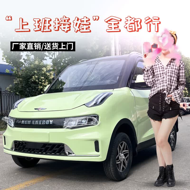 runtema四轮电动汽车新能源家用老头乐女士成人代步小型油电两用新款