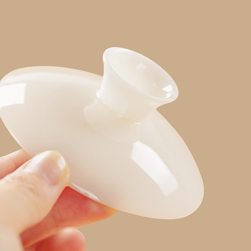 钰铨龙门 冰清玉洁润宝盖碗 德化传统中国白高端茶具纯手工三才茶碗礼盒装 冰清玉洁润宝盖碗