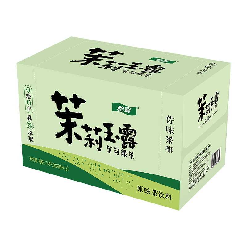 怡宝佐味茶事茉莉玉露原味茶饮料500ml 15瓶茶香本味绿茶 25年8月起产 茉莉玉露绿茶 500mL*15瓶