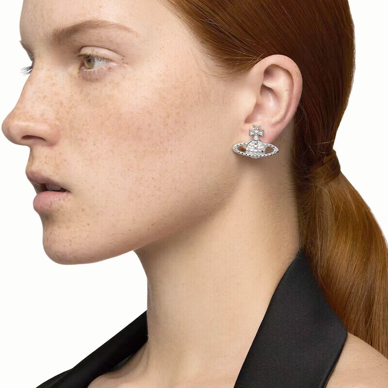 薇薇安·威斯特伍德(Vivienne Westwood)西太后耳钉高级感土星耳钉轻奢气质小众耳饰送女友情人节礼物 银色 京东折扣/优惠券