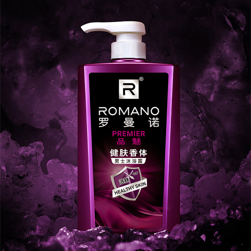 罗曼诺（ROMANO）清爽控油男士沐浴乳舒缓肌肤持久留香保湿沐浴露 品魅健肤450g