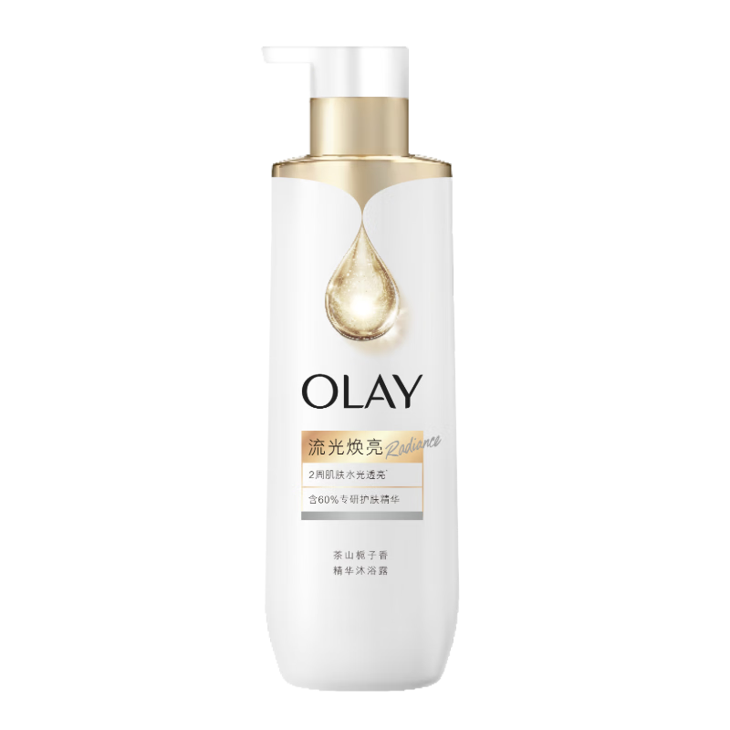 OLAY流金沐浴露全新烟酰胺水光焕亮茶山栀子香500g【送家政两小时】