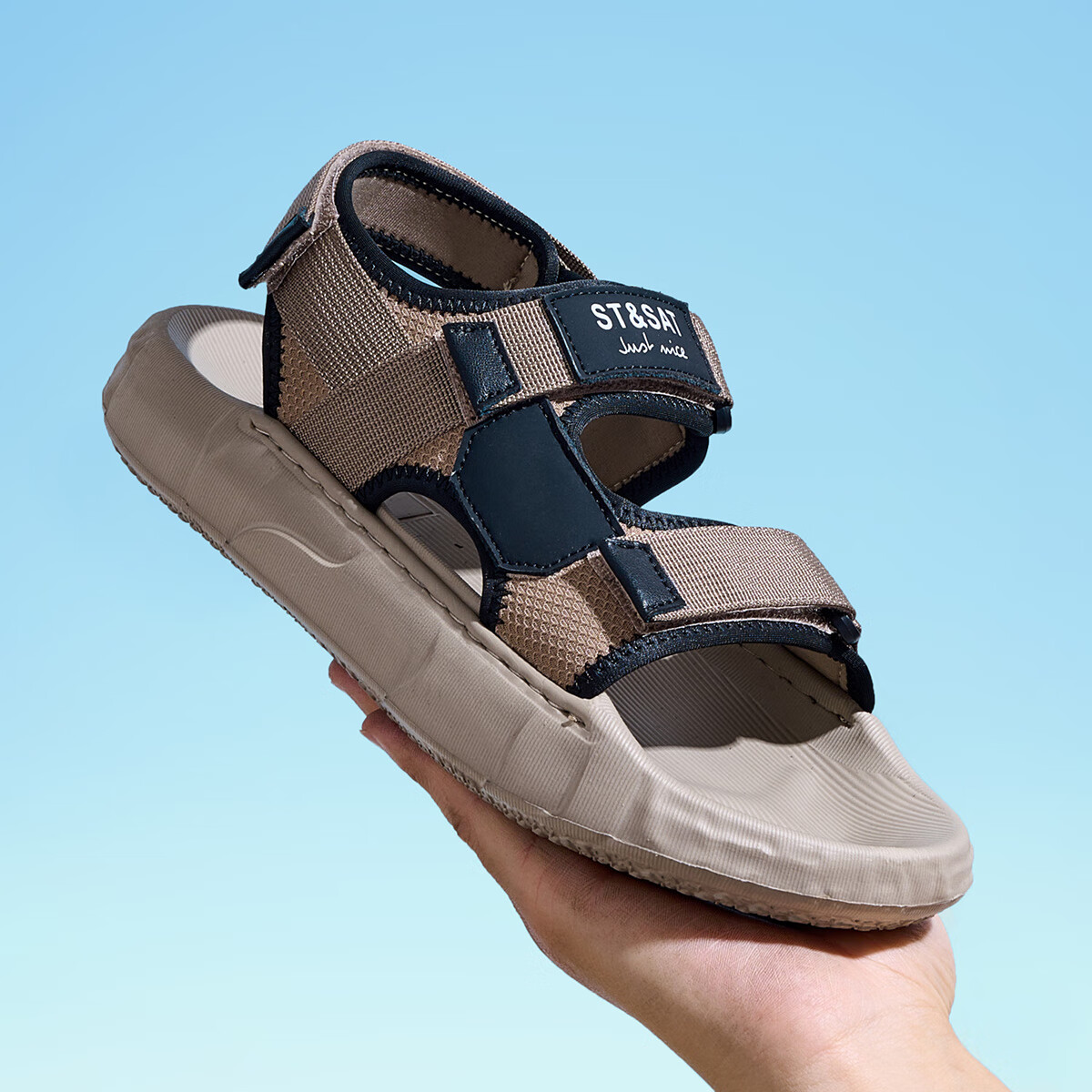 星期六男鞋时尚男士休闲外穿凉拖鞋百搭沙滩鞋男舒适凉鞋男