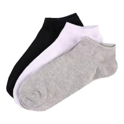 【拍2单送1双】黑白灰袜子男女短袜夏季薄款免洗吸汗纯色浅口袜 新人专享 灰色 1双