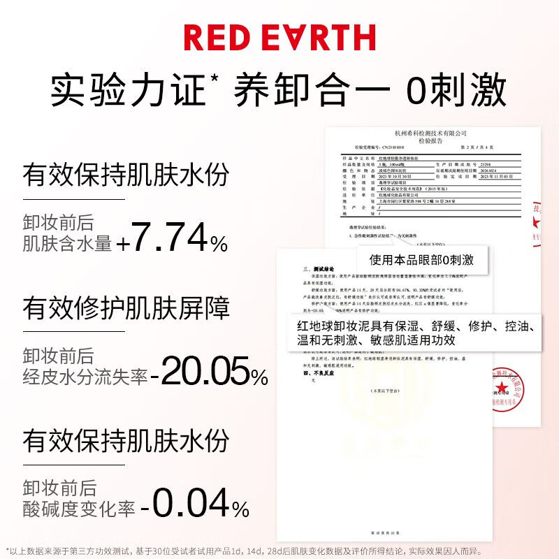 红地球卸妆膏深层清洁脸部眼唇温和敏肌适用 1盒