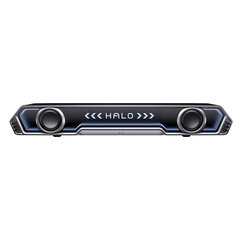 漫步者花再Halo PixelBar深渊字幕歌词音响电脑桌面音箱 蓝牙6.0有线音箱RGB灯效 破界黑