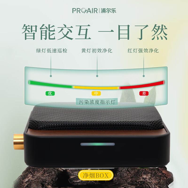 浦尔乐净化BOX桌面/车载净化器快速净烟除味空气净化器双涡轮大吸力等离子去烟味放车里/客厅/办公室 净烟BOX【车载黑色无电池款】