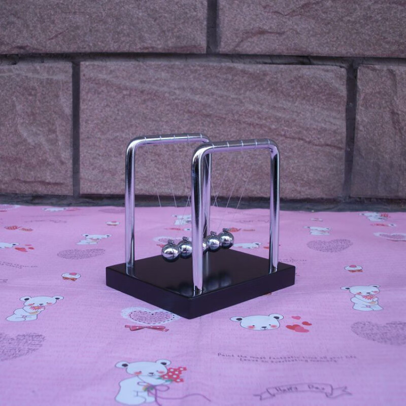 摆件感小号实木牛顿摆球撞球 创意桌面碰球摇摆球工艺礼品装