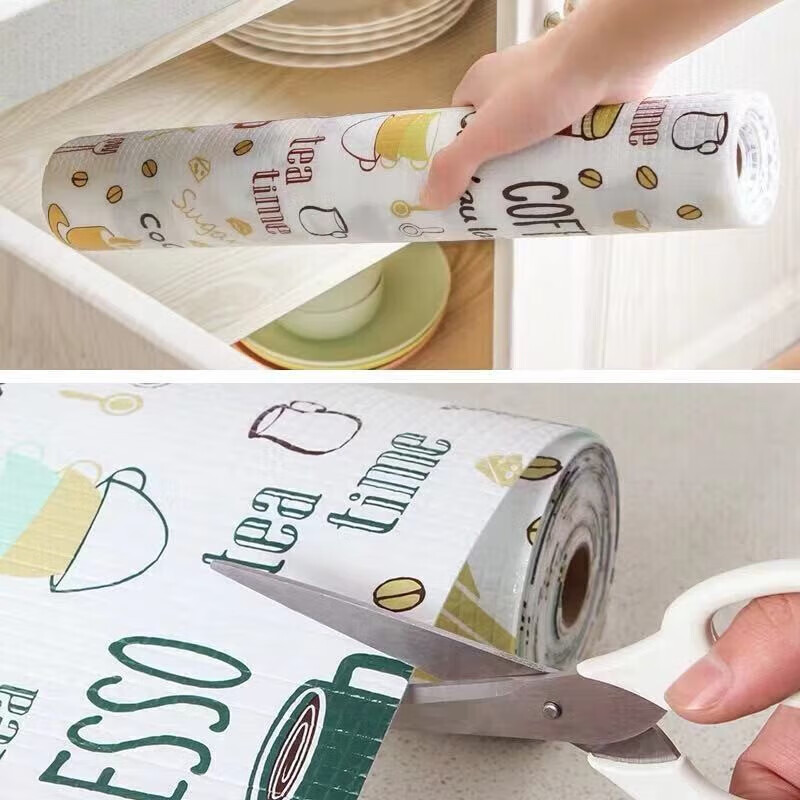 防水防潮抽屉垫纸柜垫纸防油防污衣柜垫纸抗菌一次性垫纸 【随机图案】 2卷