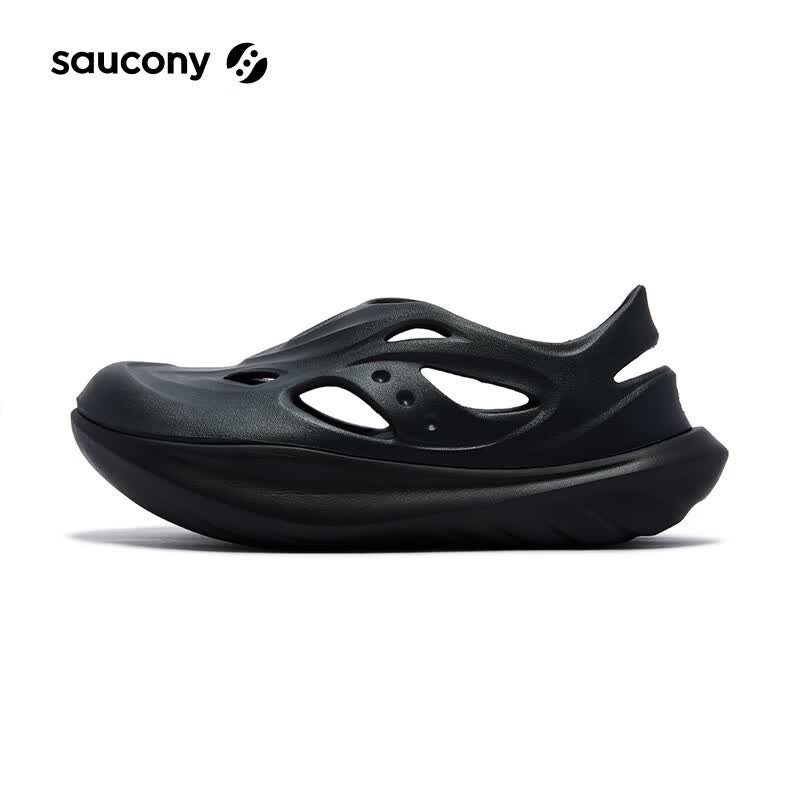 SAUCONY新款cradle yat夏季洞洞鞋缓震户外凉拖鞋徒步外穿 黑色 建议拍大半码或一码 41