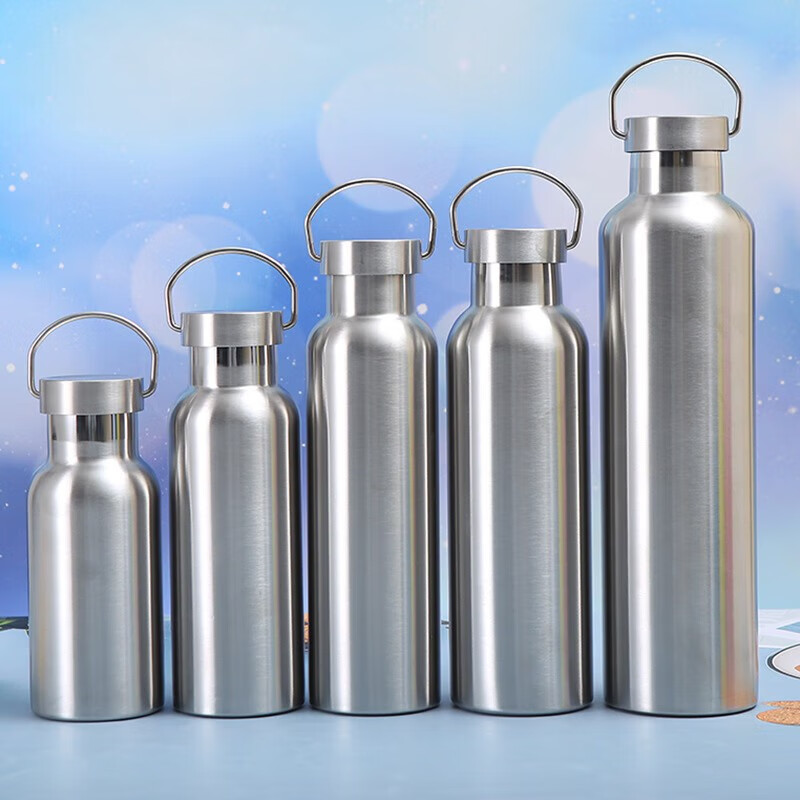 华味(hwei)不锈钢保温杯美式大口随身携带户外登山水杯 不锈钢本色