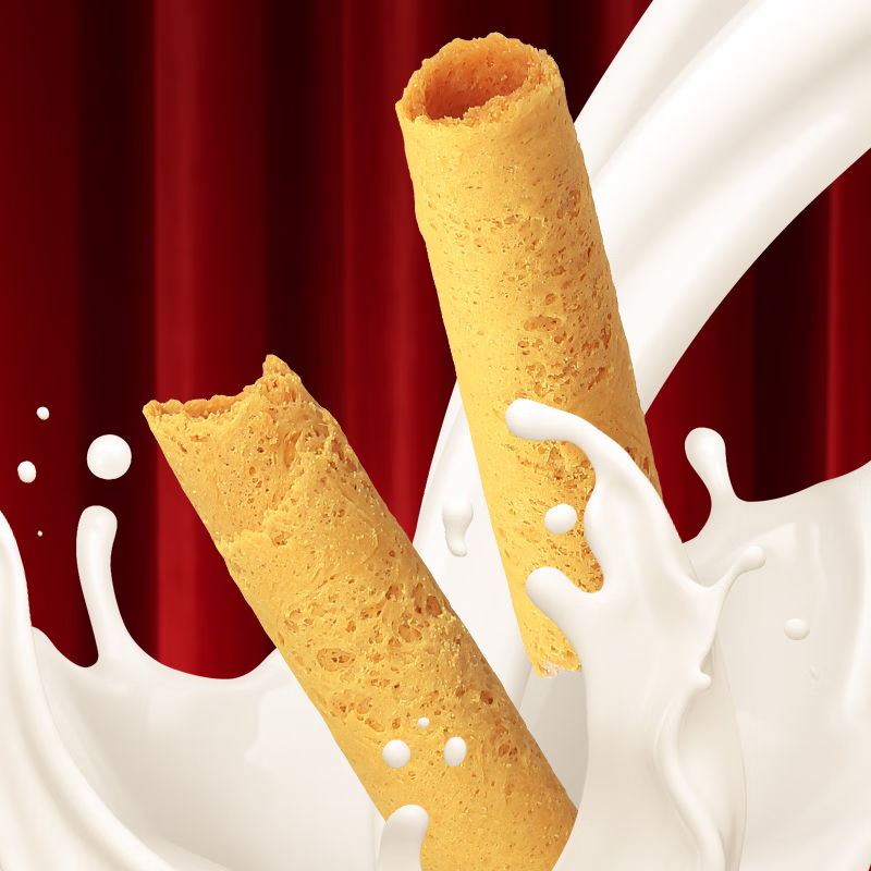 咔啰卡曼咔啰卡曼 纯牛奶黄油蛋卷 零食饼干糕点送礼特产方形铁盒装 608g纯牛奶黄油味*2箱