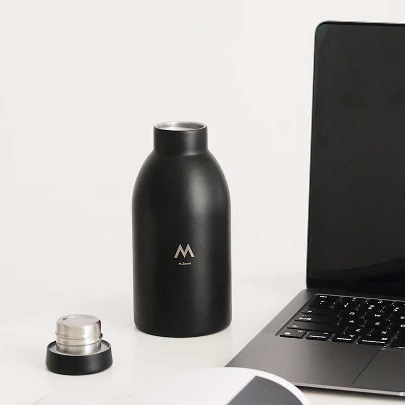 M STAND【门店同款】复古保温壶350ml黑色不锈钢便携耐用长效保温保冷 不锈钢色350ml