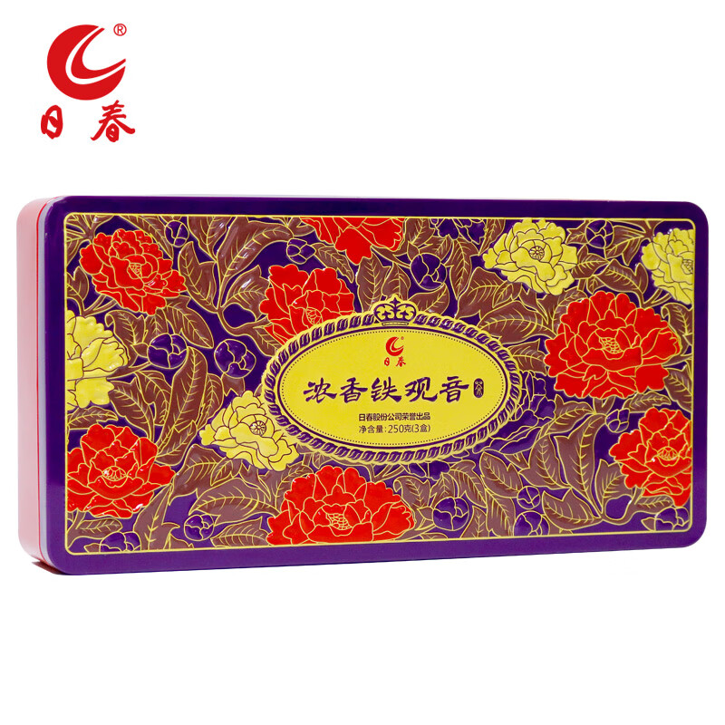 日春铁观音茶叶礼盒装【浓香300】250g小包装乌龙茶炭焙茶