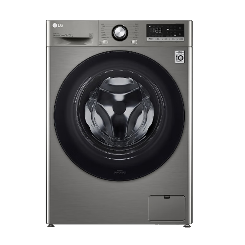 LG 8KG全自动滚筒洗衣机 DD直驱变频洗烘一体机 蒸汽除除螨 470mm超薄家用 AI智能手洗 白色FCX80R2W洗衣机