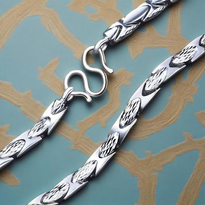 胖东来同款男士项链铂金酷帅男pt950白金吊坠pt999男款 60CM