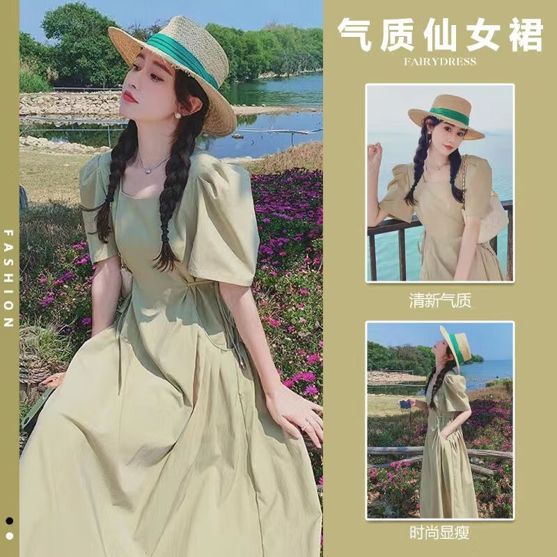 雅尔索（孕哺两穿）竖开80160斤·孕妇装女装外出时尚夏季哺乳喂奶连衣