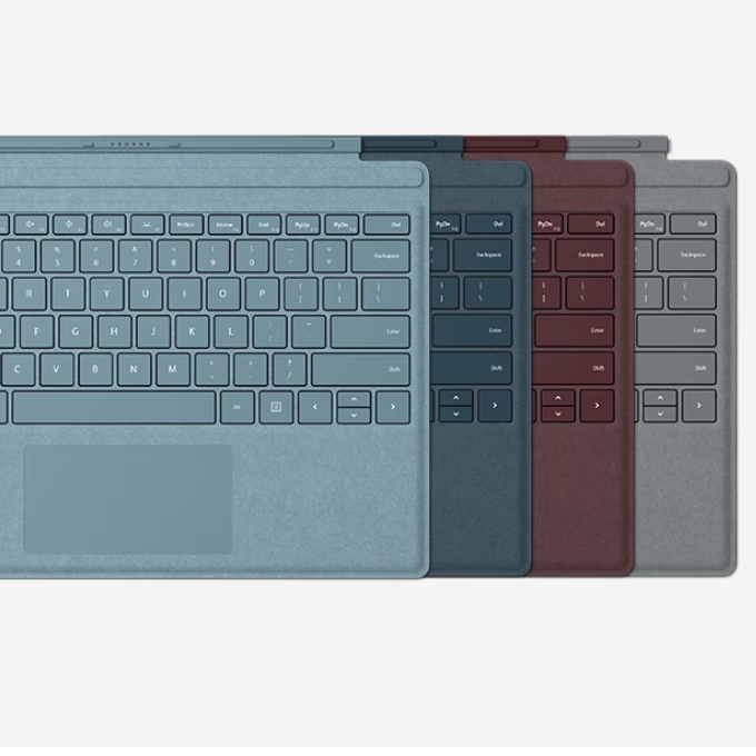 微软Surface Pro7/7+/6/5/4/3原装键盘盖 原厂磁吸键盘 12.3英寸平板 灰钴蓝键盘|盒装|店保一年