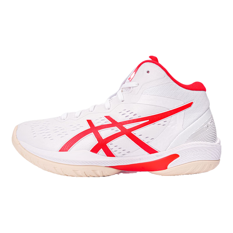 亞瑟士ASICS亞瑟士籃球鞋GELHOOP V16回彈輕量新款男子專業(yè)球鞋 白紅 40.5