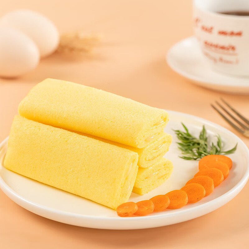 港荣蒸蛋糕面包早餐食品休闲零食办公室糕点点心代餐 红萝卜乳酸蛋糕450g