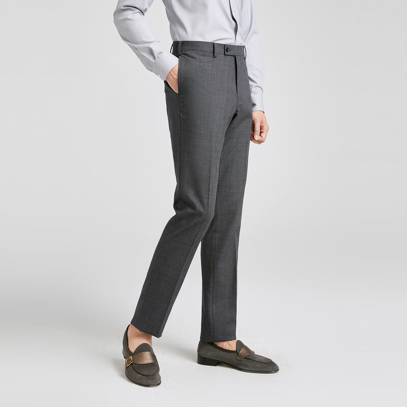 雅戈尔（YOUNGOR）【商场同款】西服男士春夏套西YOTN222707CIY裤子 深灰 180B 180/92A