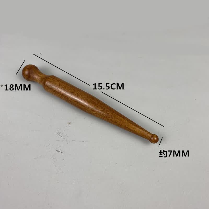 汁寒磐黄花梨木点穴棒拨筋棒全身通用经络按摩足底按摩器穴位棒足疗按摩 双头点穴笔 送穴位图+收纳袋
