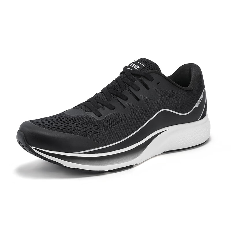 SAUZ索家内啡肽系列跑步鞋男鞋秋季2025新款轻便休闲缓震运动鞋 黑白 43