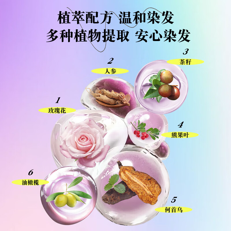 俪缇树莓紫色染发剂免漂植物天然无刺激潮显白流行色自己在家染发膏女 稻香茶色【两盒装】 免漂显白