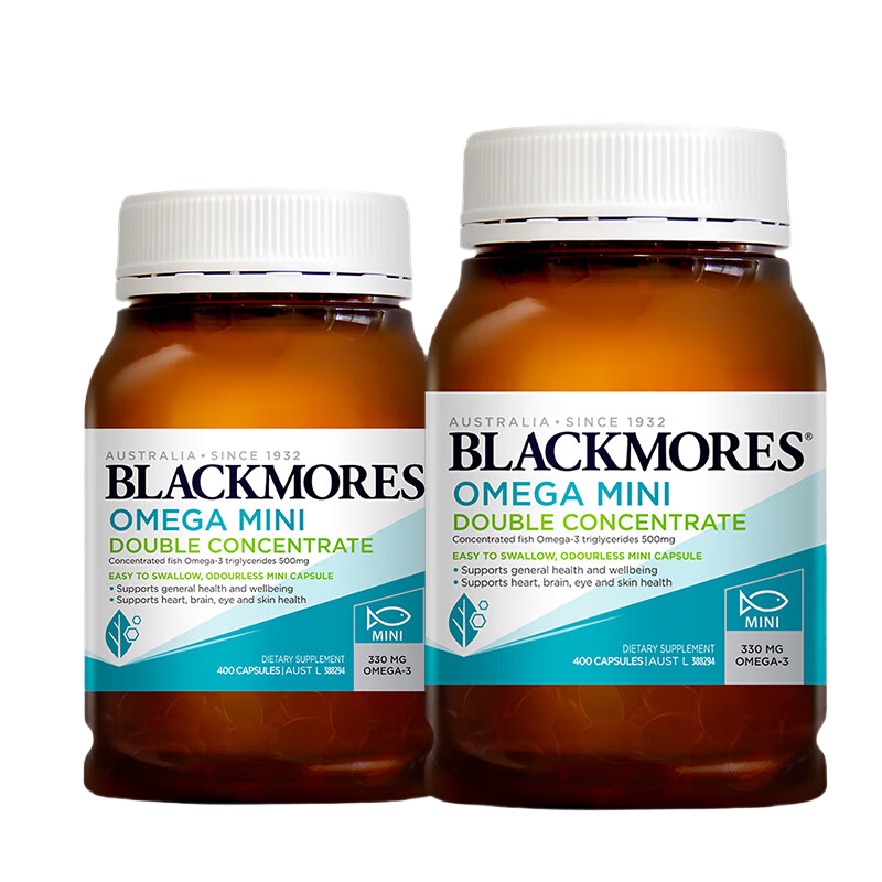 �ļѱ� Blackmores ˫��Omega3 Mini����������� DHA �ߴ��� 400��*2ƿ 275Ԫ