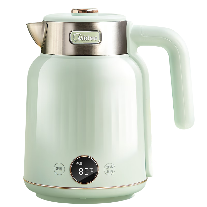 美的（Midea）电水壶烧水壶自动断电保温一体 国补 1.7L大容量无缝电热水壶 316L不锈钢恒温壶 7档温控 53-Q