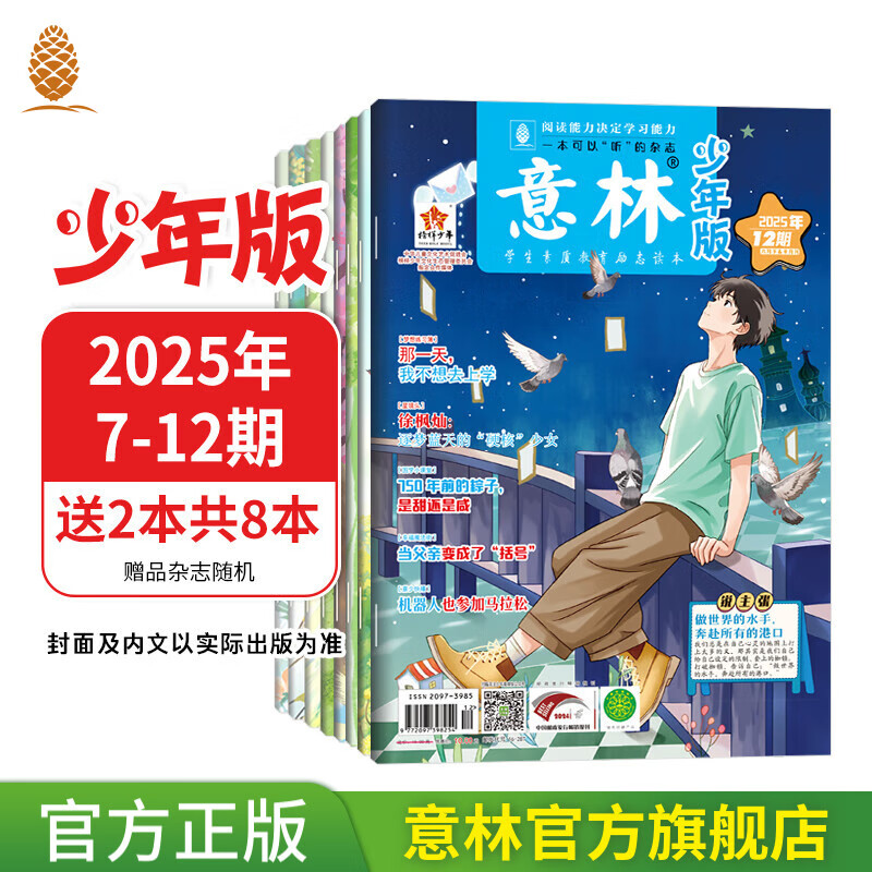 意林旗舰店 意林少年版订阅2025年全年2024年1-12月全年24本跨年订阅小升初中小学课外阅读励志开阔眼界作文提高阅读理解 意林杂志社 少年版最新6本杂志