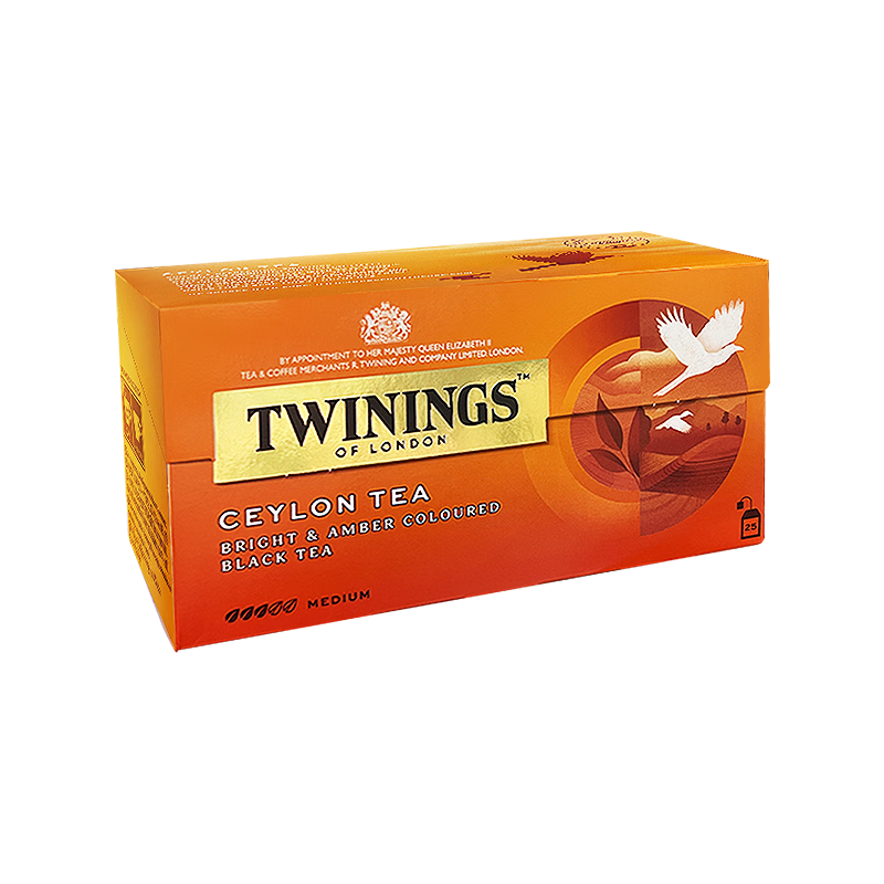 川寧Twinings英國進(jìn)口錫蘭紅茶茶包斯里蘭卡英式茶葉茶粉奶茶專(zhuān)用 錫蘭紅茶1盒 50g