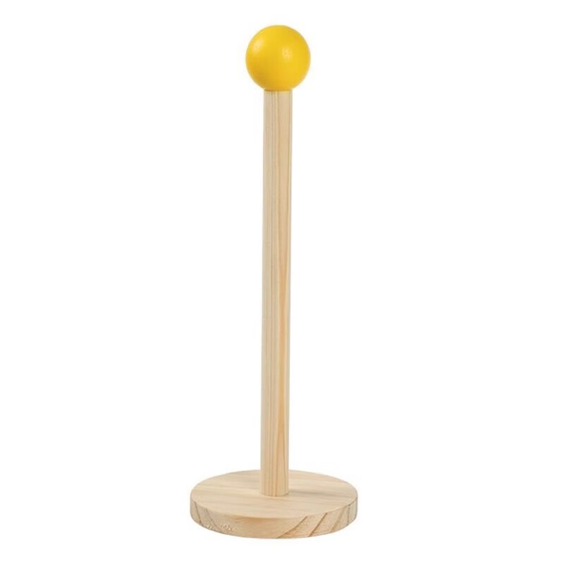 加恩倍木质大肠发圈收纳架高颜值皮筋头绳头花鲨鱼夹收纳神器发饰展示架 发饰展示架+奶黄球【1个】