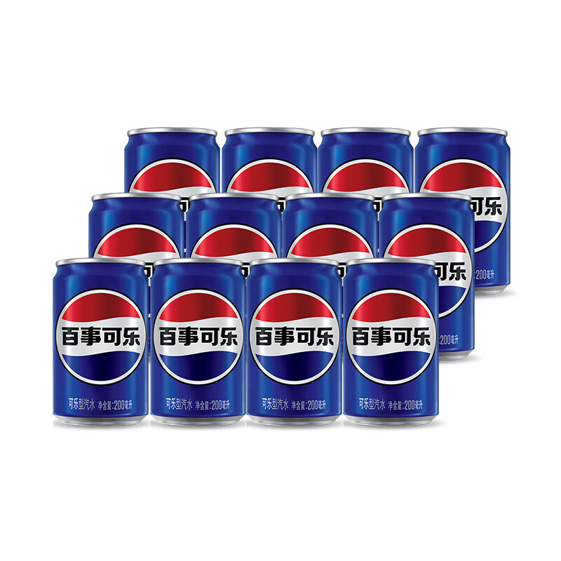 百事可乐百事可乐 Pepsi 可乐 迷你罐200ml（新老包装随机发货）百事出品 百事可乐迷你零度饮料200ml*12罐